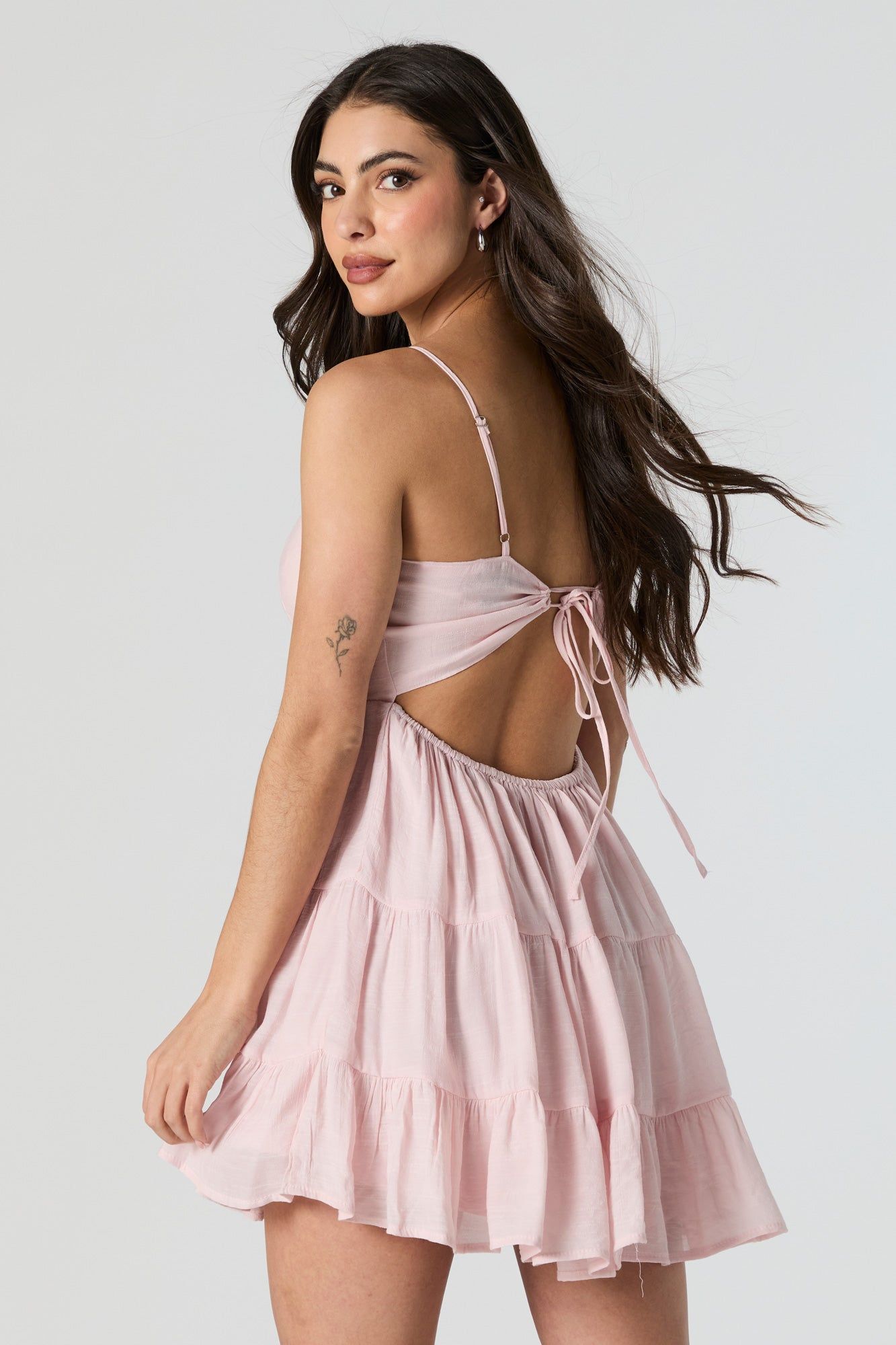 Open Back Tiered Mini Dress sold by Charlotte Russe product image thumbnail 2