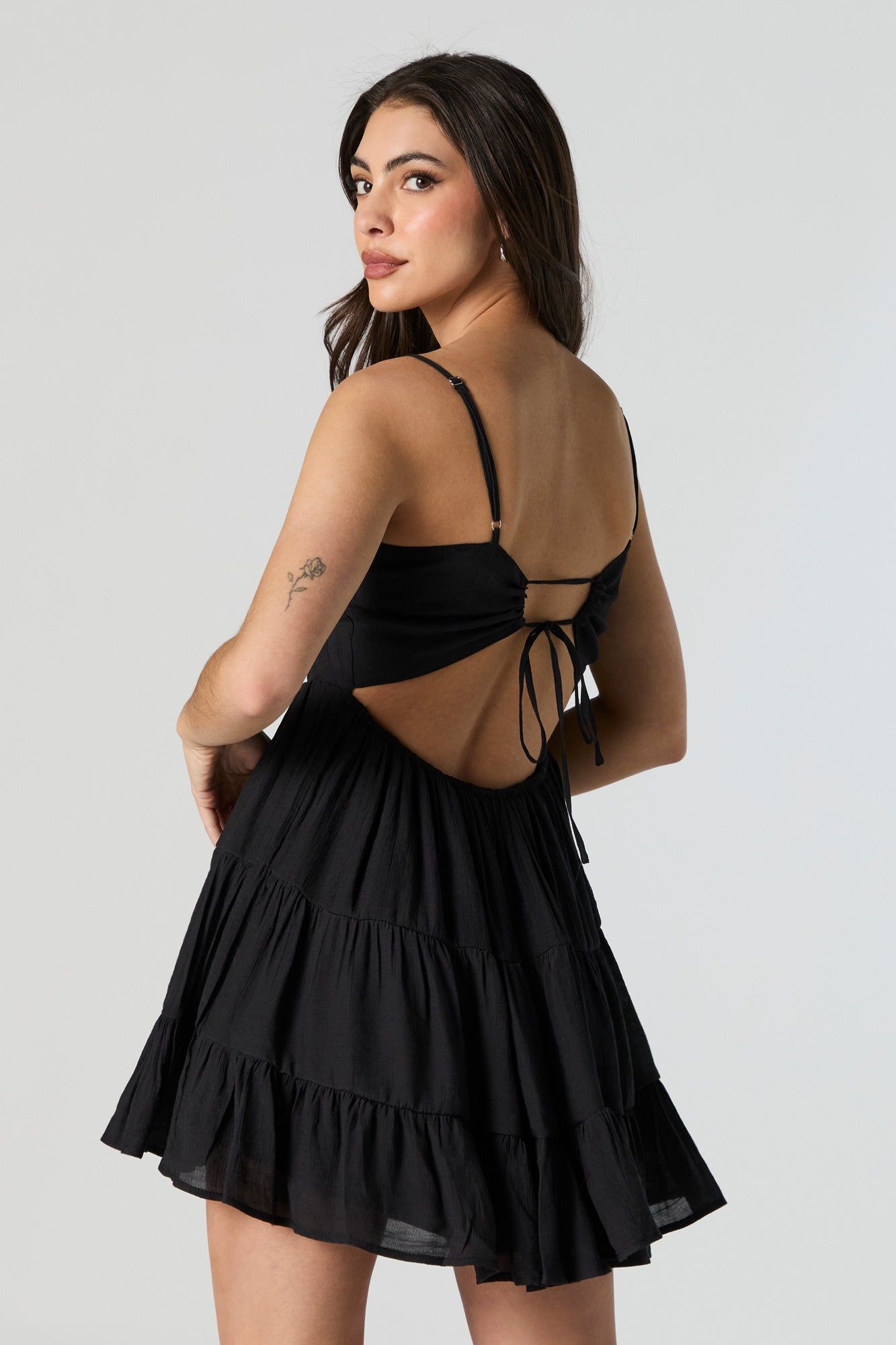 Open Back Tiered Mini Dress sold by Charlotte Russe product image thumbnail 5