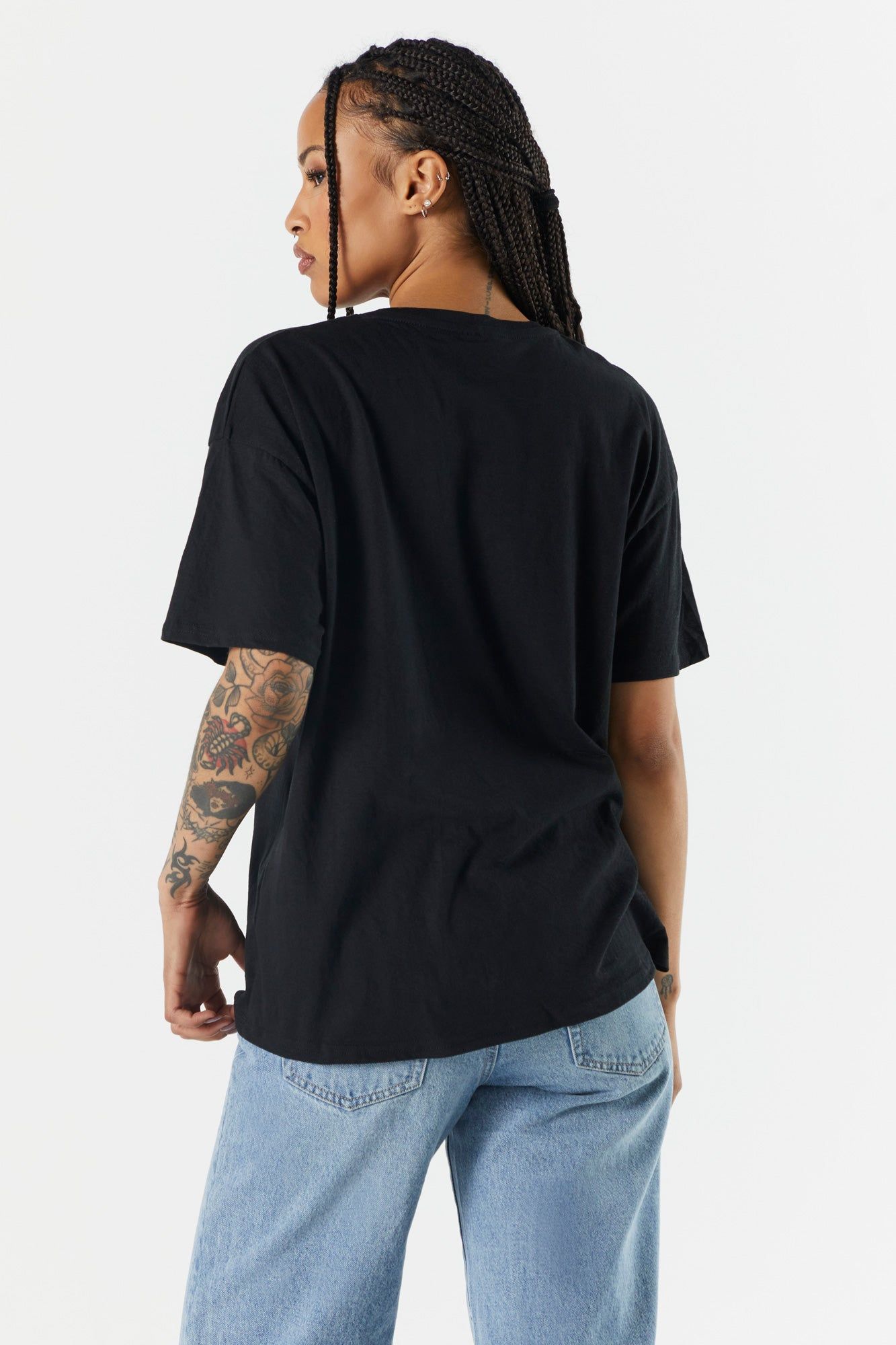 Black Hello Kitty Graphic Boyfriend T-Shirt sold by Charlotte Russe product image thumbnail 2