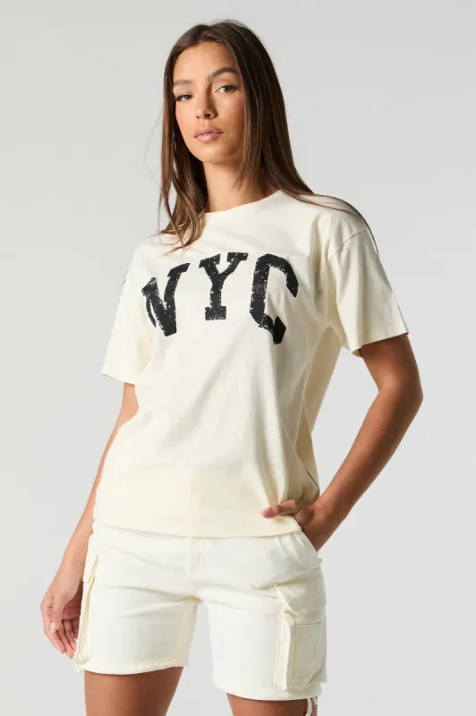 NYC Graphic Boyfriend T-Shirt sold by Charlotte Russe