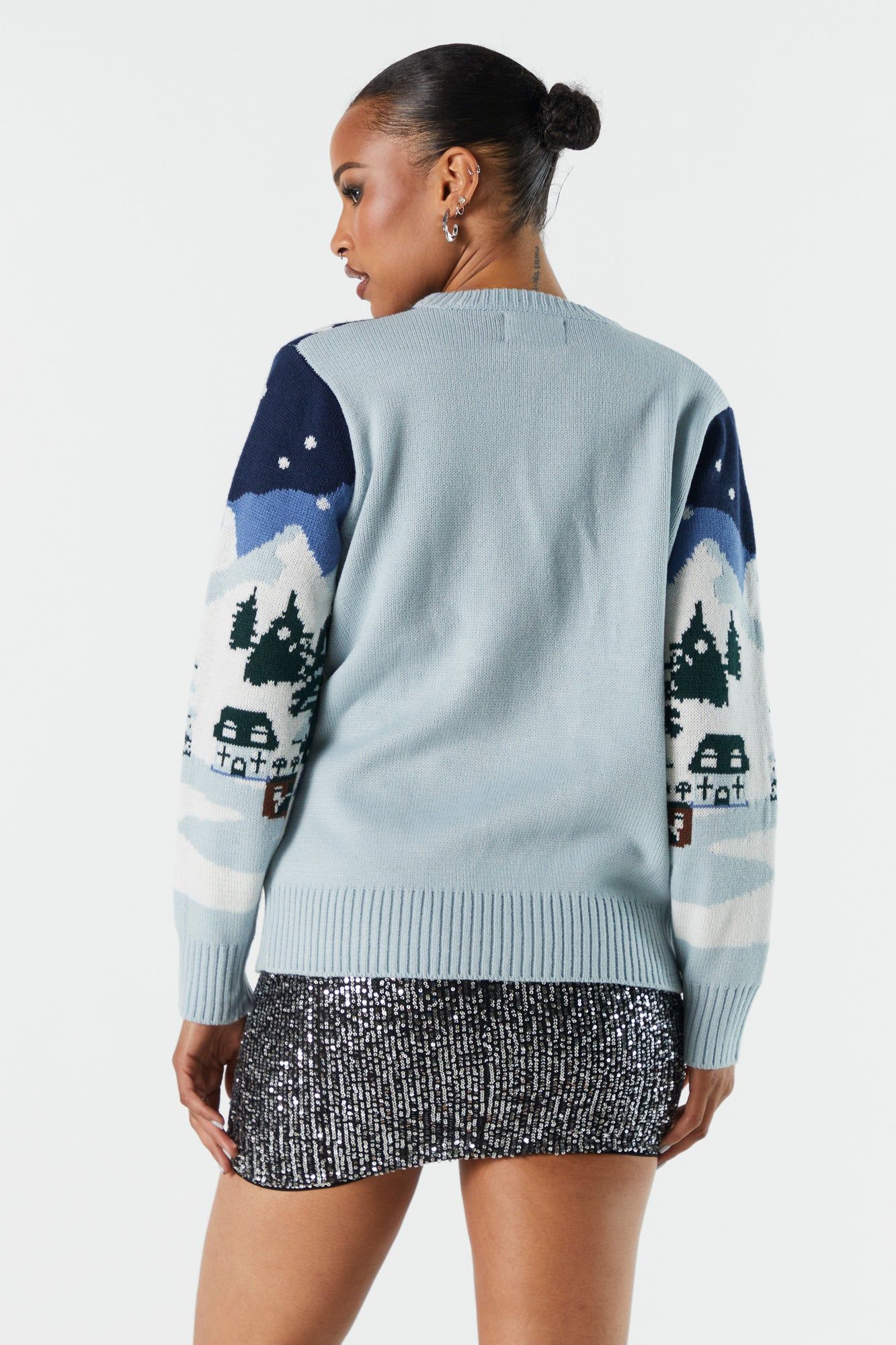 Sparkly Snowman Christmas Sweater sold by Charlotte Russe product image thumbnail 2