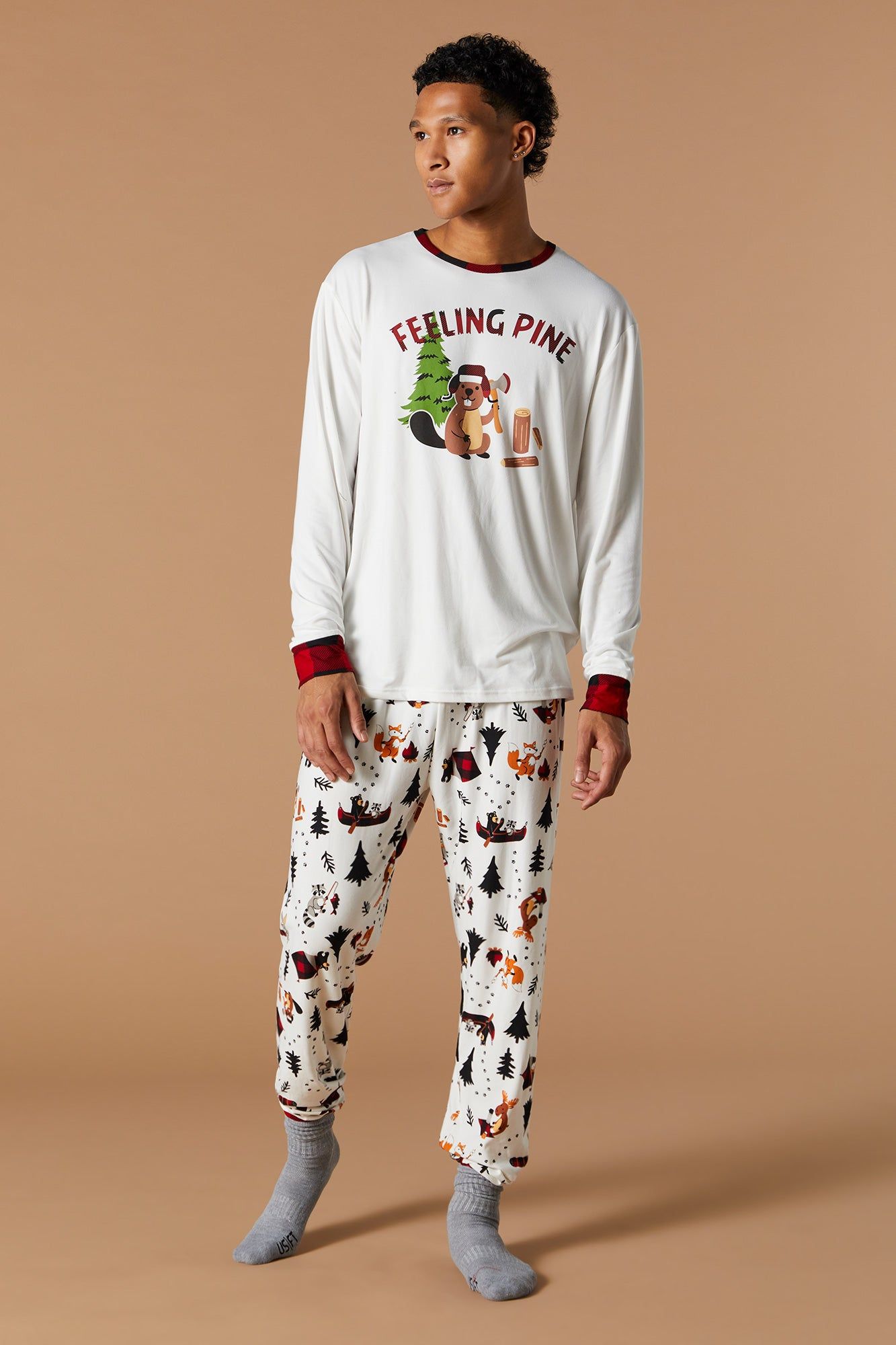 Matching the Family Wildlife 2 Piece Pajama Set sold by Charlotte Russe product image thumbnail 4