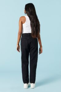 Black Wash Distressed Mom Jean sold by Charlotte Russe