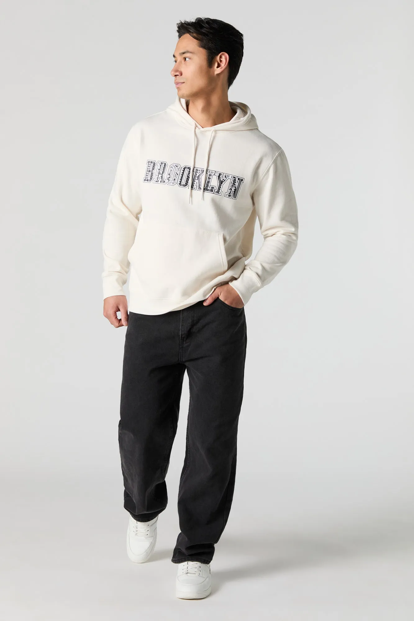 Brooklyn Graphic Fleece Hoodie sold by Charlotte Russe product image thumbnail 3