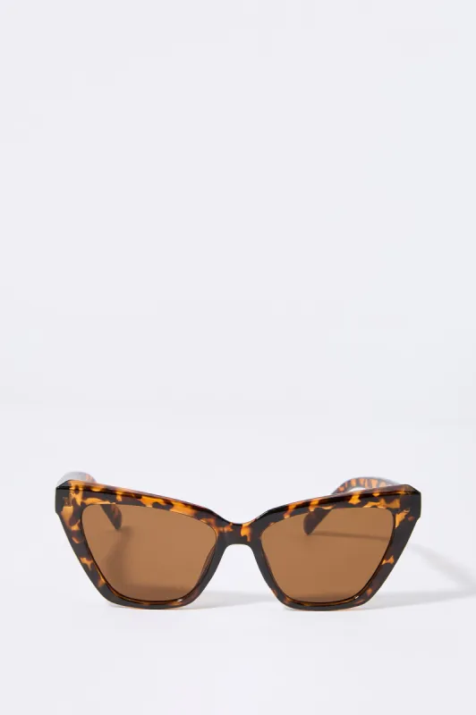 Tortoiseshell Print Cat Eye Sunglasses sold by Charlotte Russe