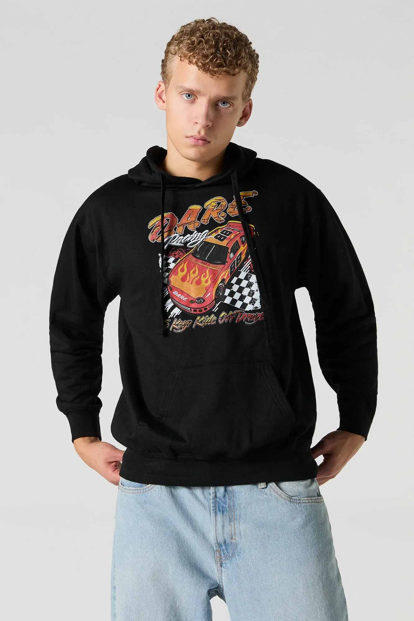 DARE Racing Graphic Fleece Hoodie sold by Charlotte Russe