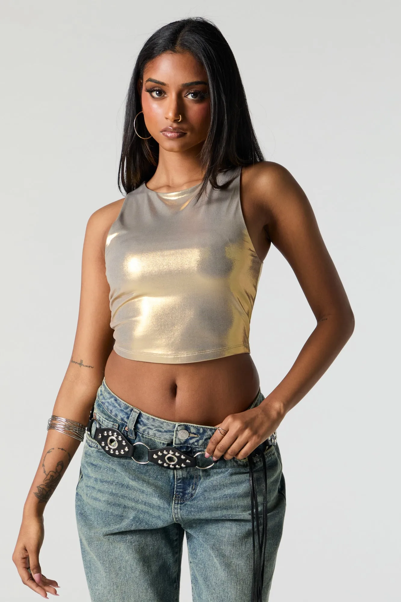 Contour High Neck Tank sold by Charlotte Russe product image thumbnail 2