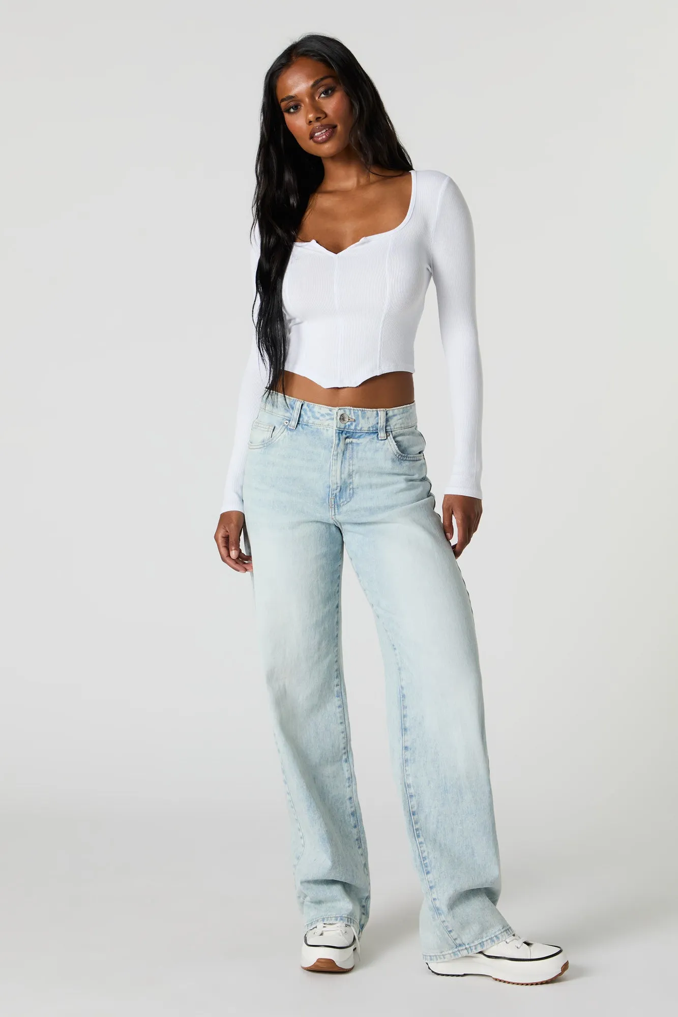 90's High Rise Wide Leg Jean sold by Charlotte Russe