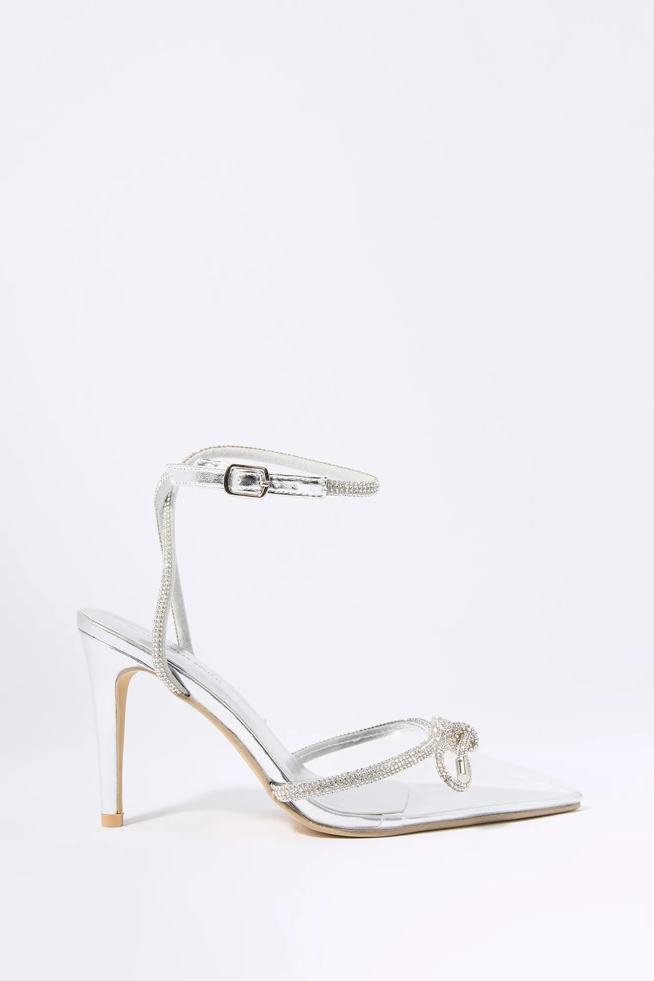 Rhinestone Bow Clear Pointed Heel sold by Charlotte Russe product image thumbnail 2