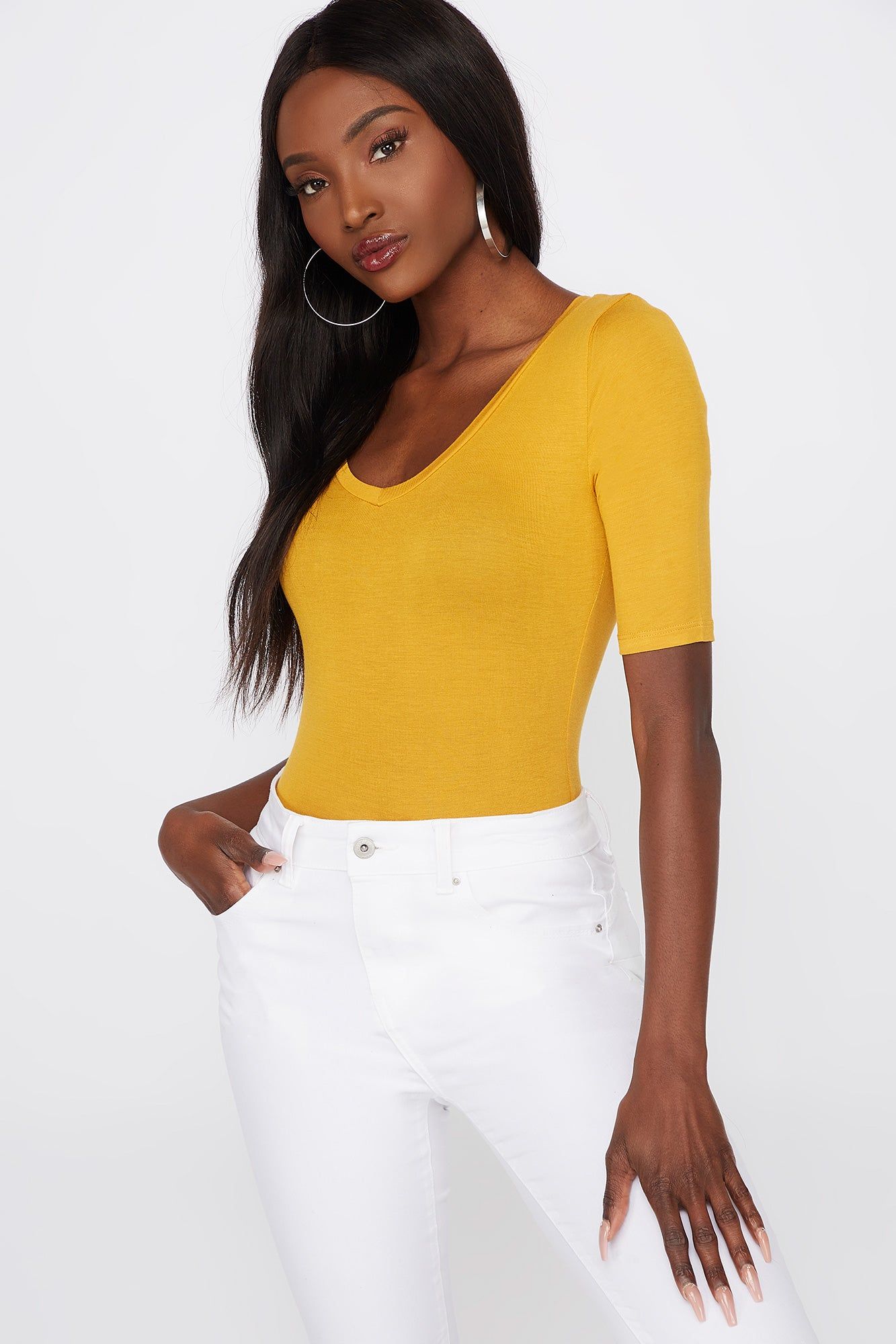 V-Neck T-Shirt sold by Charlotte Russe