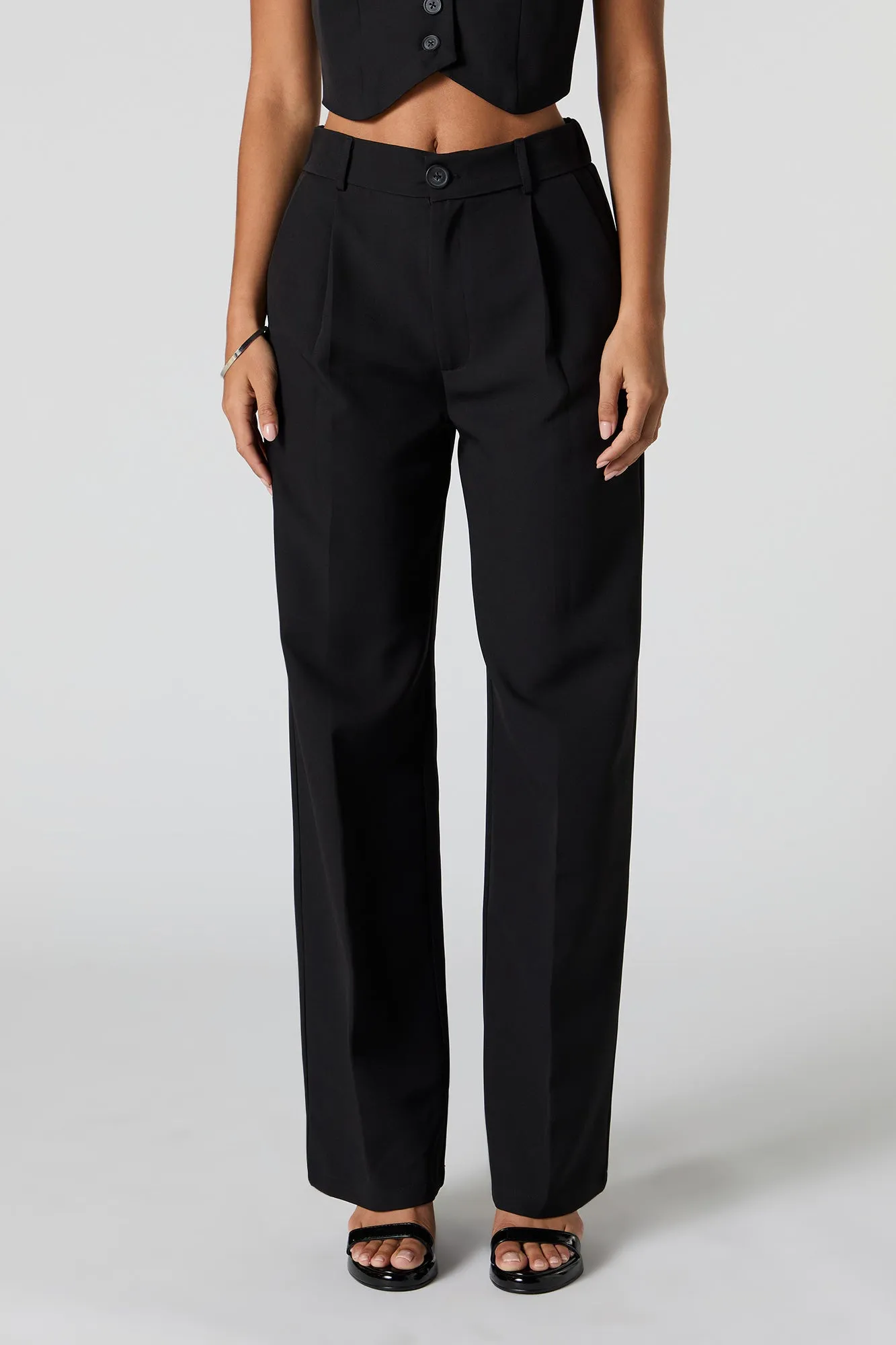Elastic Waist Pleated Dress Pant sold by Charlotte Russe product image thumbnail 5