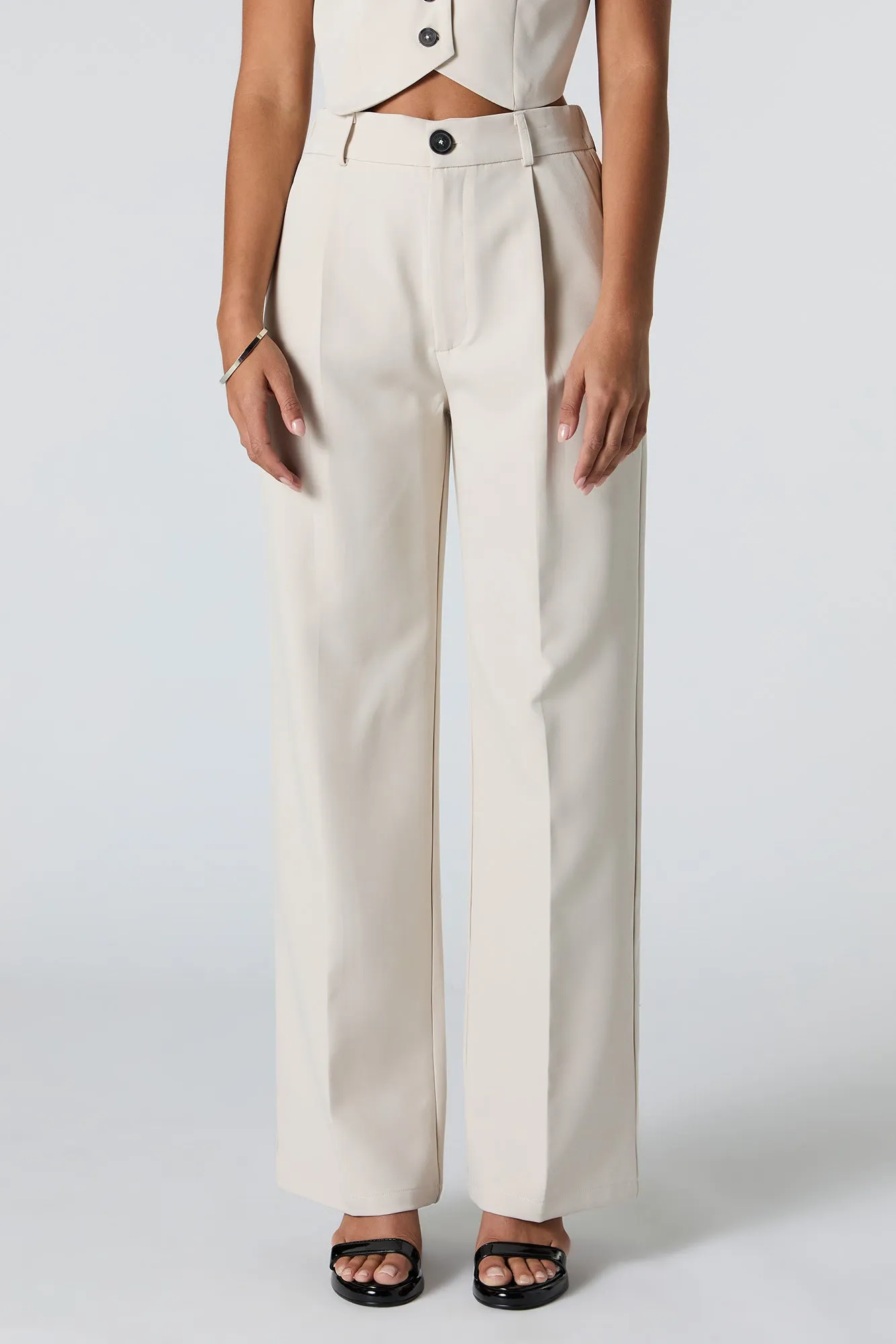 Elastic Waist Pleated Dress Pant sold by Charlotte Russe product image thumbnail 2