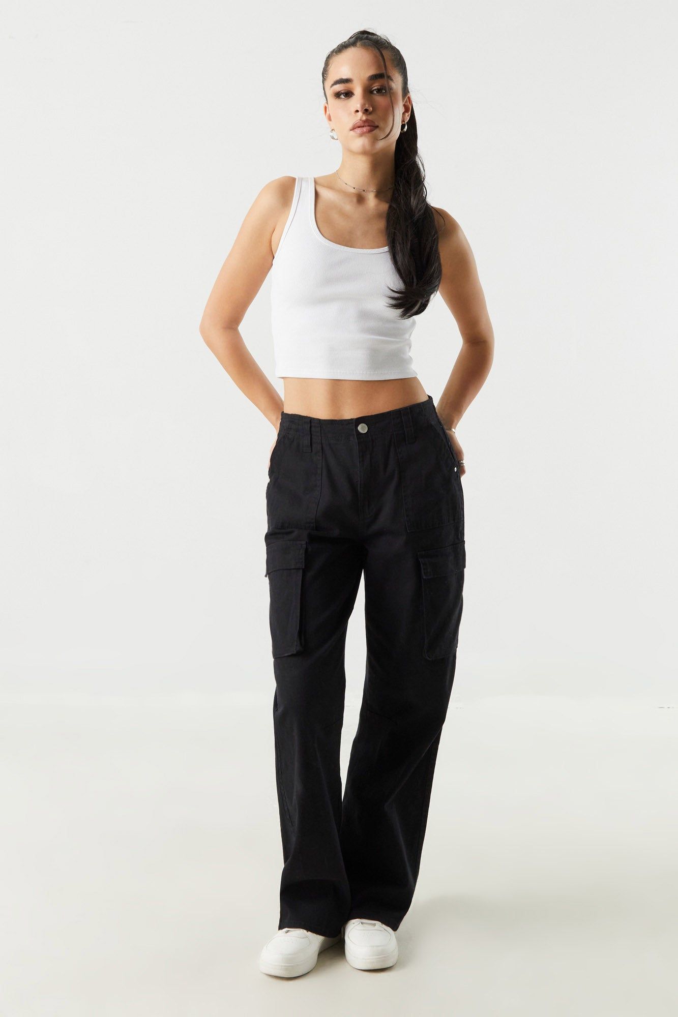 Ribbed Scoop Neck Cropped Tank sold by Charlotte Russe product image thumbnail 12