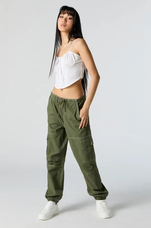 Drawstring Cargo Jogger sold by Charlotte Russe