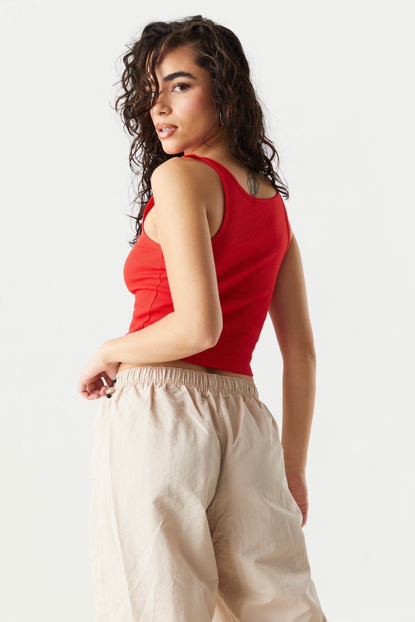 Ribbed Scoop Neck Cropped Tank sold by Charlotte Russe product image thumbnail 23