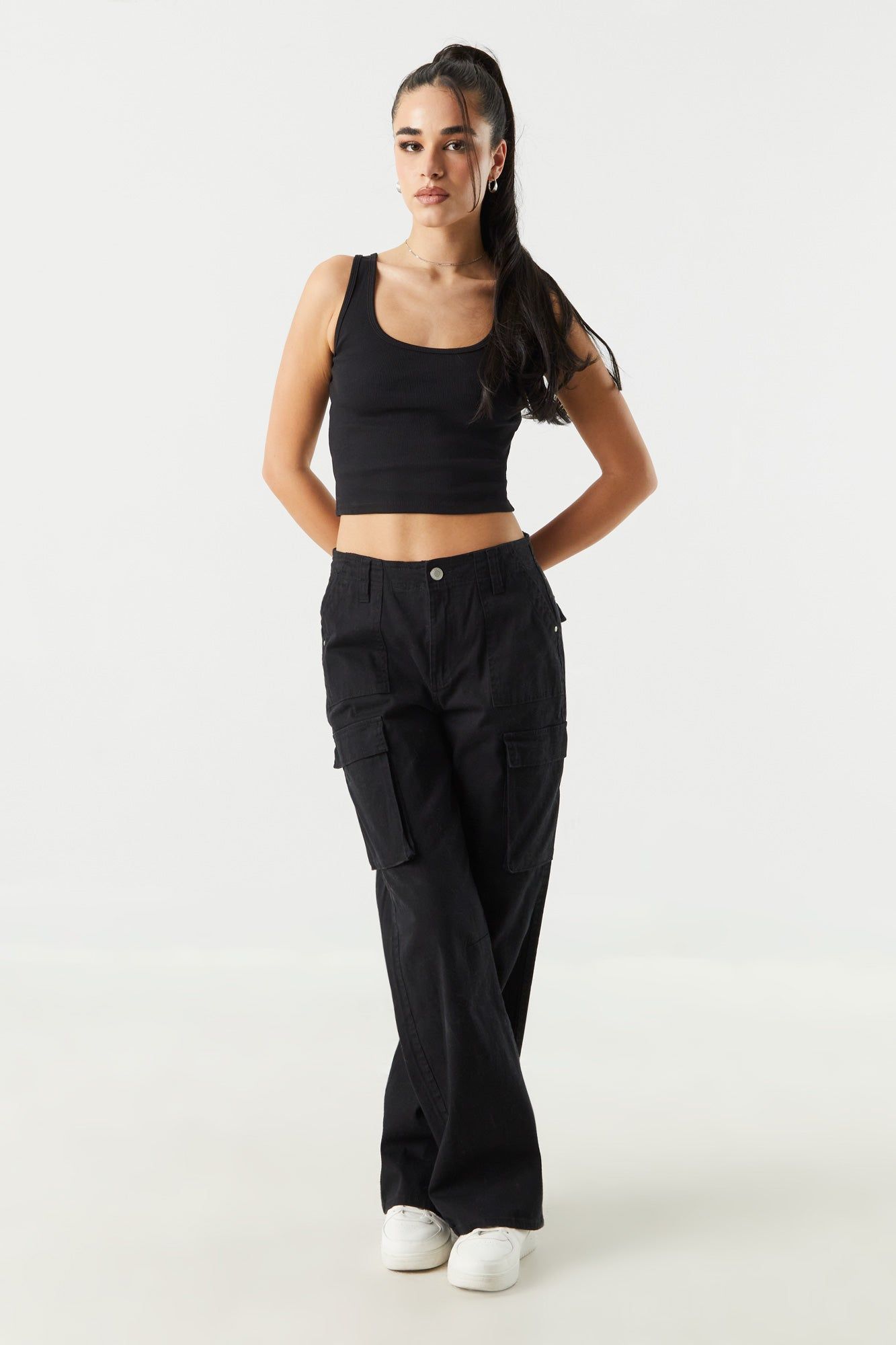 Ribbed Scoop Neck Cropped Tank sold by Charlotte Russe product image thumbnail 6