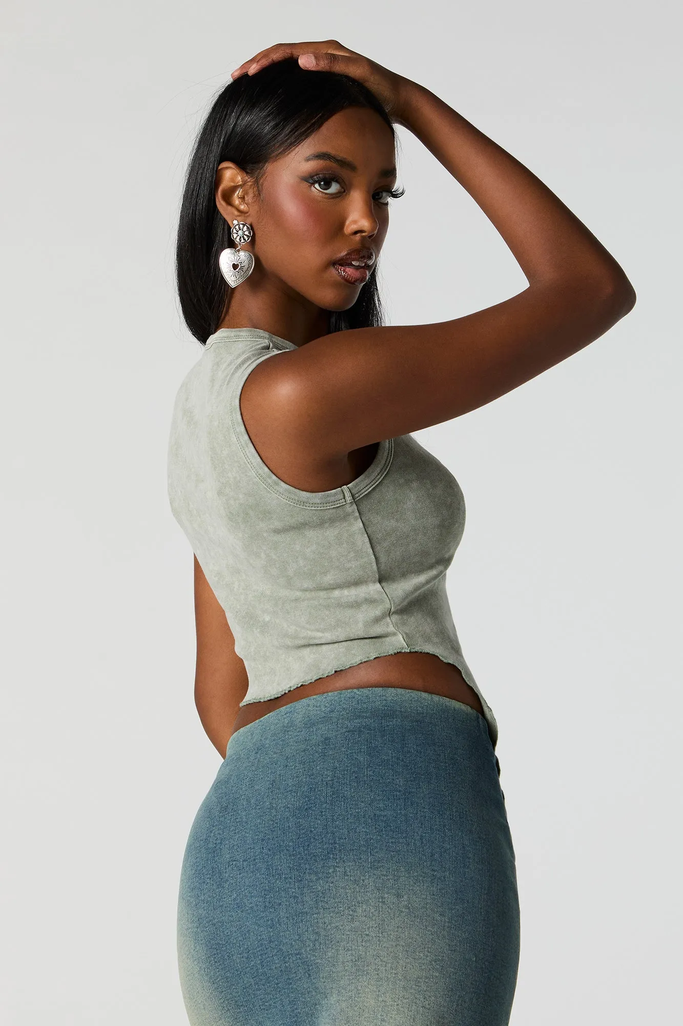 Montana Graphic Washed Assymetical Tank sold by Charlotte Russe product image thumbnail 2