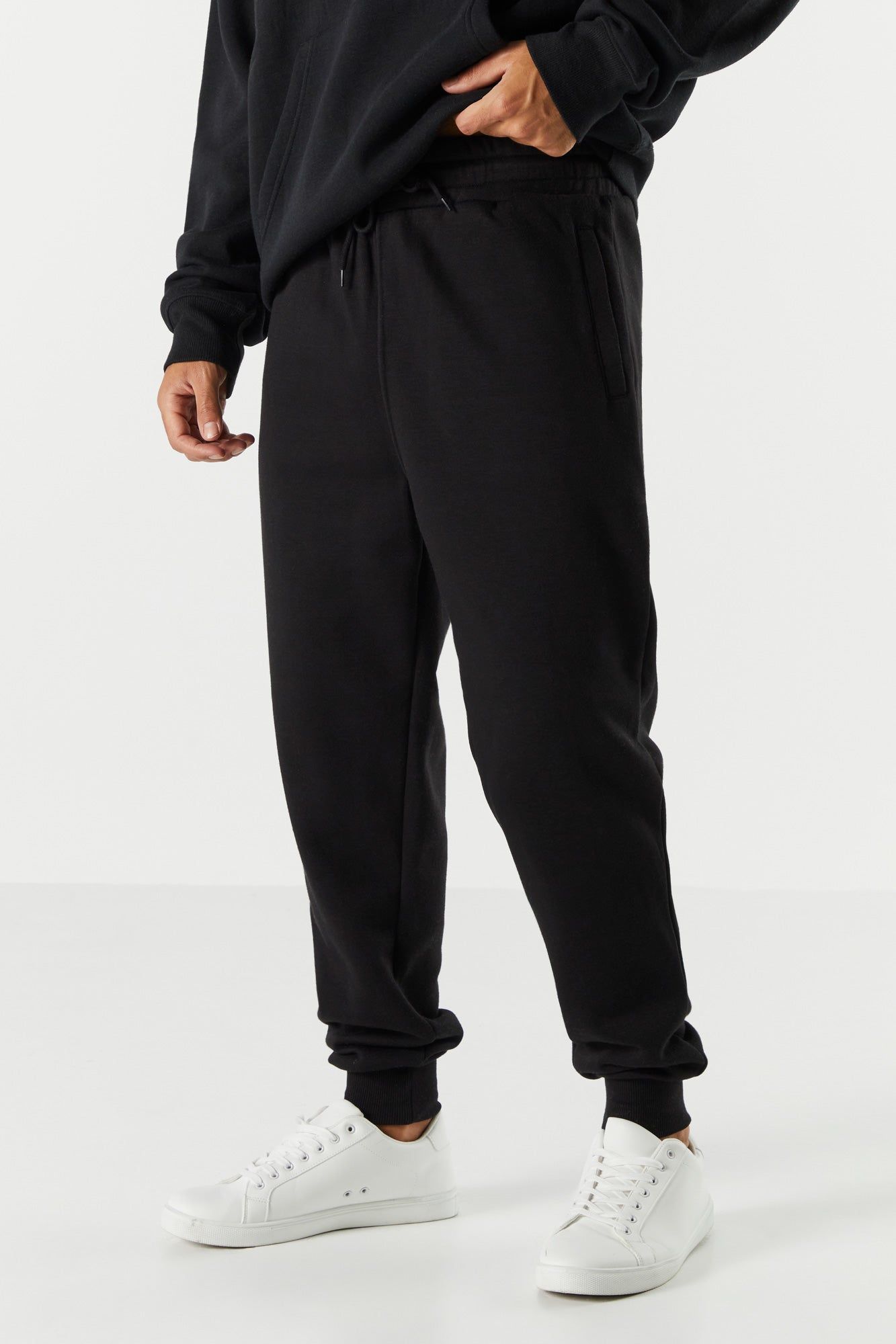 Solid Fleece Jogger sold by Charlotte Russe product image thumbnail 4