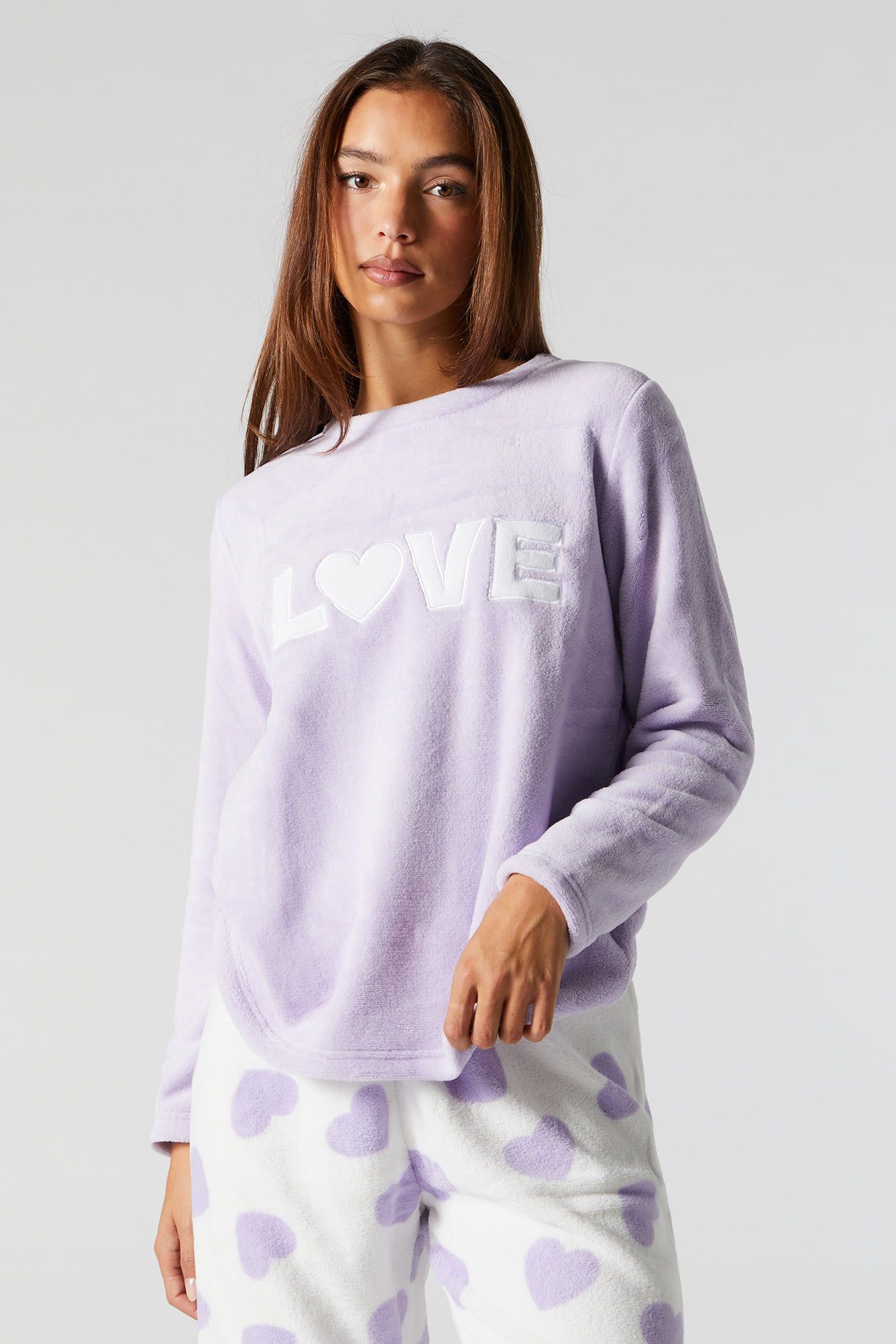 I Love My Bed 2 Piece Plush Pajama Set sold by Charlotte Russe product image thumbnail 38