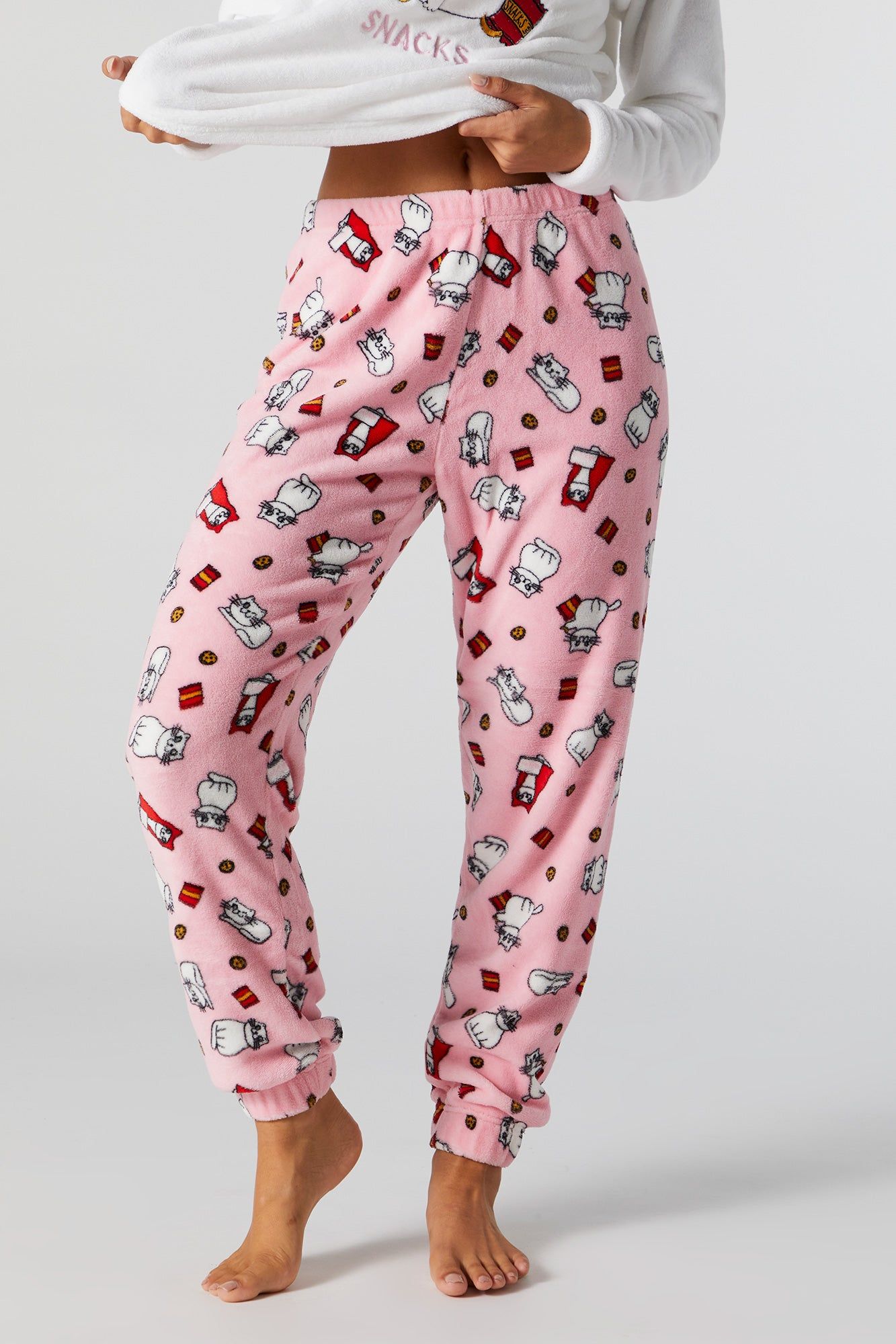 I Love My Bed 2 Piece Plush Pajama Set sold by Charlotte Russe product image thumbnail 53