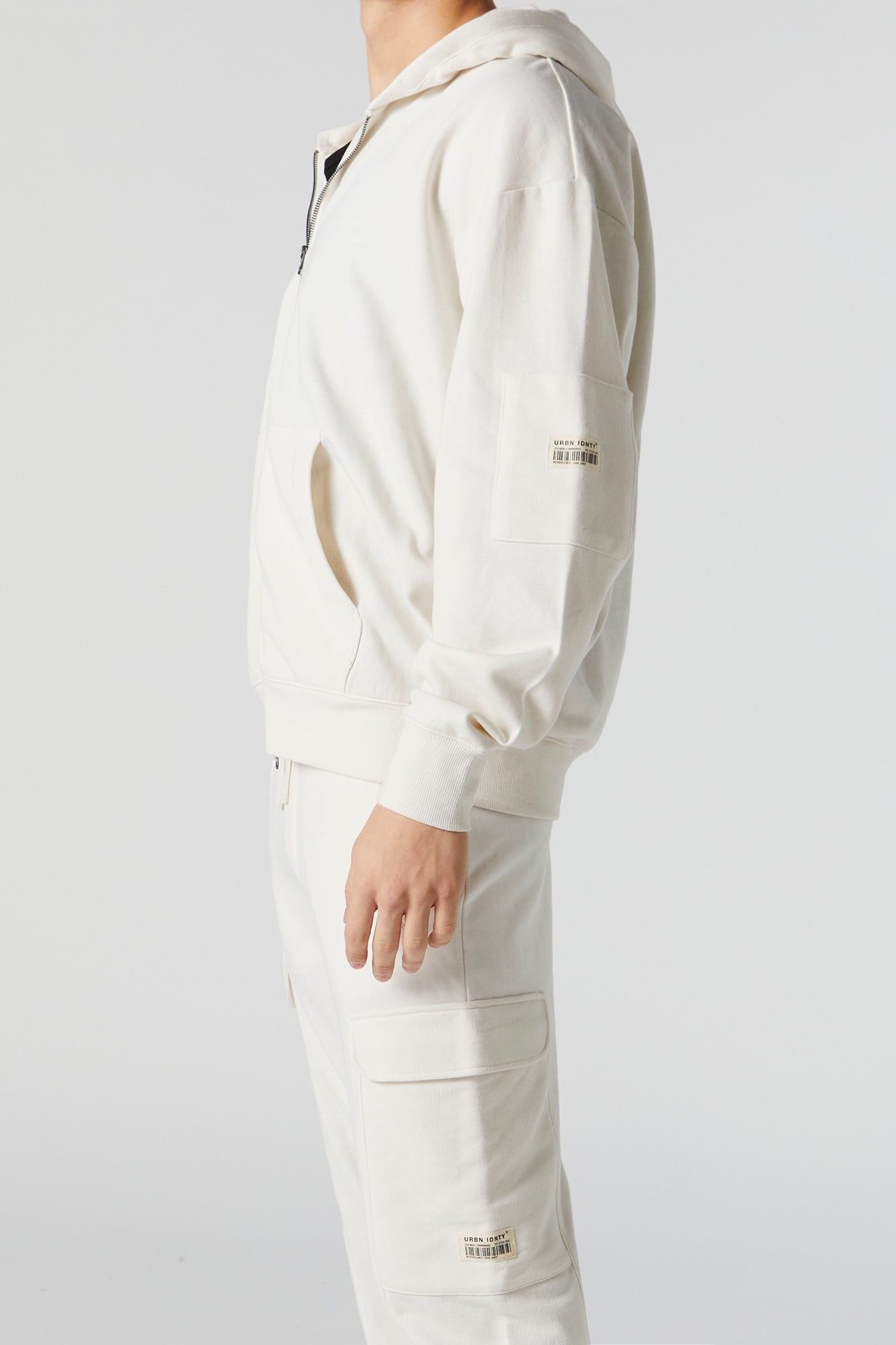 Solid Fleece Zip-Up Hoodie sold by Charlotte Russe product image thumbnail 4