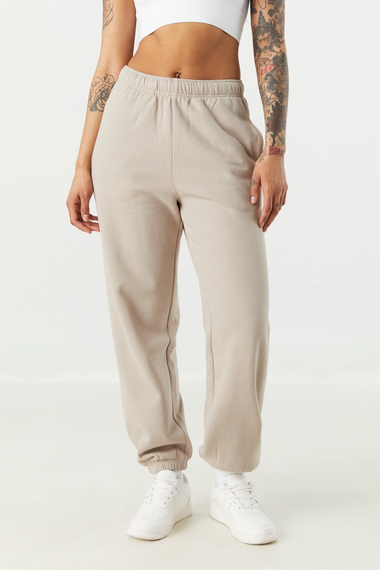 High Rise Boyfriend Fleece Jogger sold by Charlotte Russe product image thumbnail 5