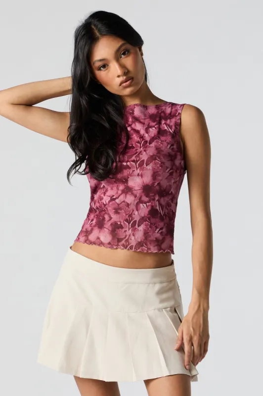Mesh Boat Neck Tank sold by Charlotte Russe