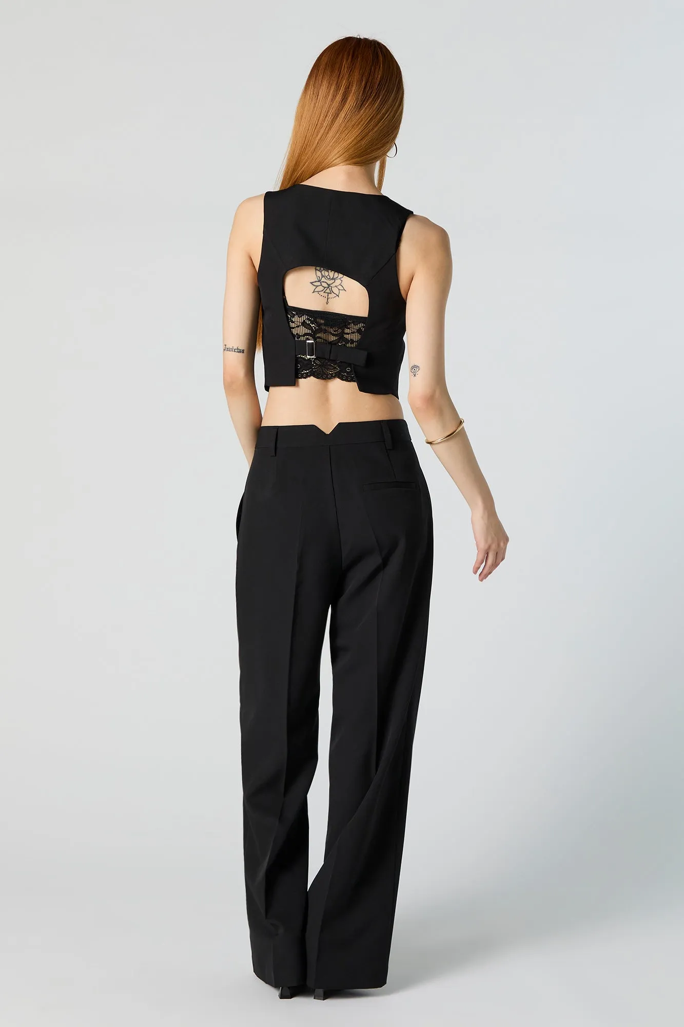 Pleated Straight Leg Dress Pant sold by Charlotte Russe product image thumbnail 3