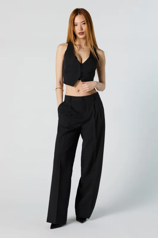 Pleated Straight Leg Dress Pant sold by Charlotte Russe