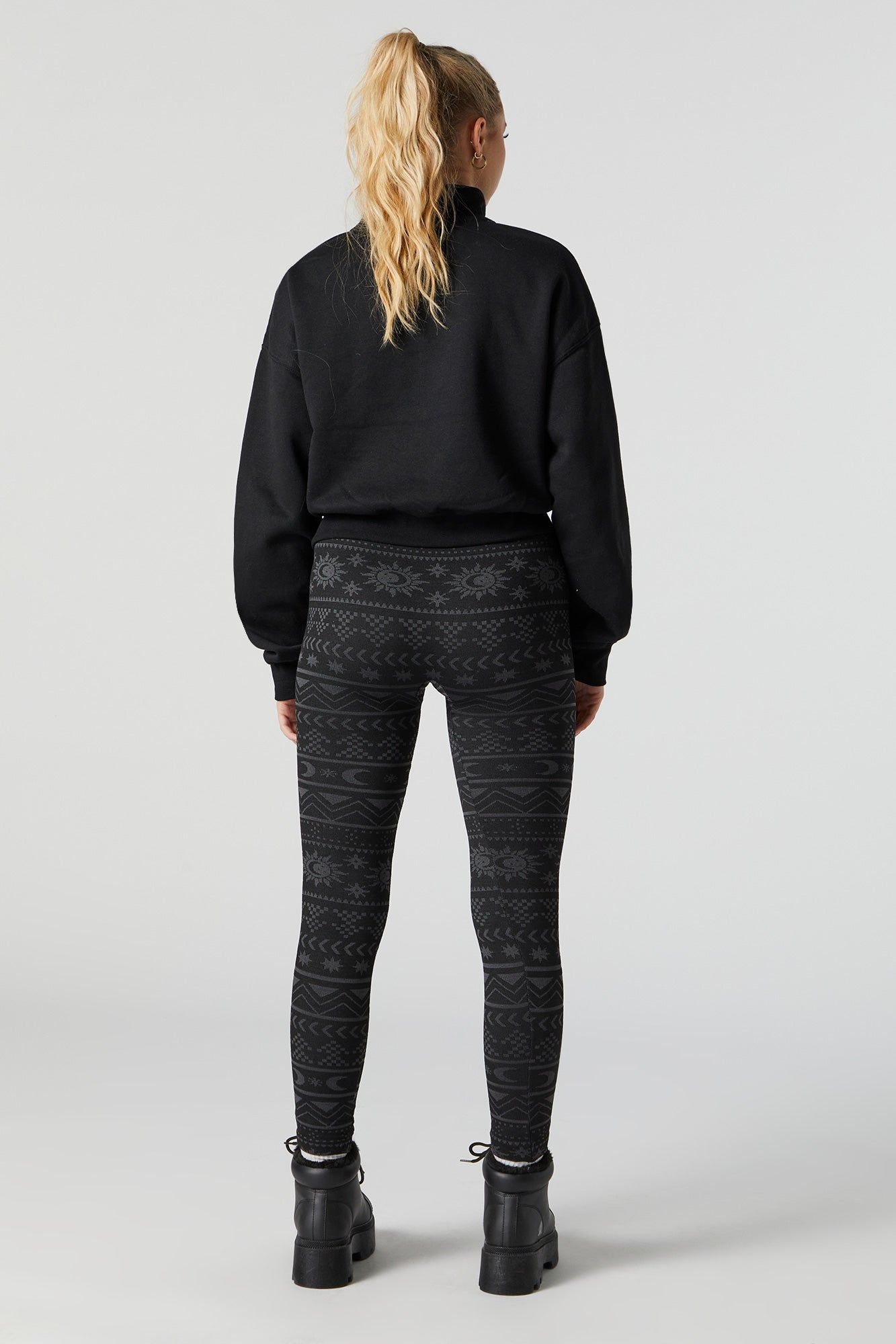 Faux Fur Lined Fairisle Print Legging sold by Charlotte Russe product image thumbnail 4