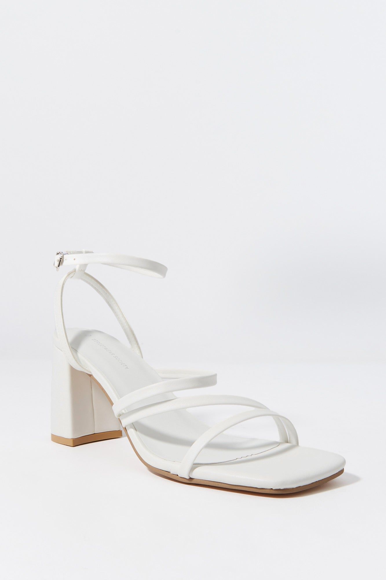 White Strappy High Heel sold by Charlotte Russe product image thumbnail 3