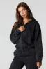 Washed Fleece Zip-Up Hoodie sold by Charlotte Russe
