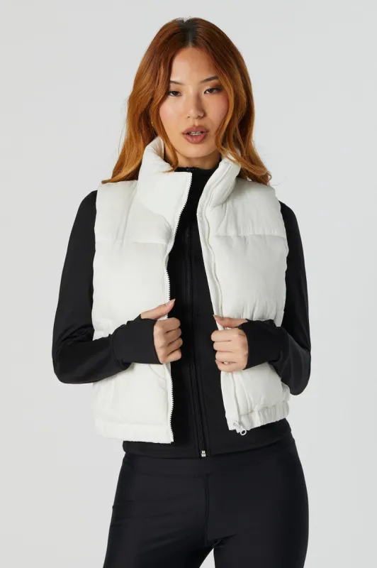 Zip-Up Puffer Vest sold by Charlotte Russe