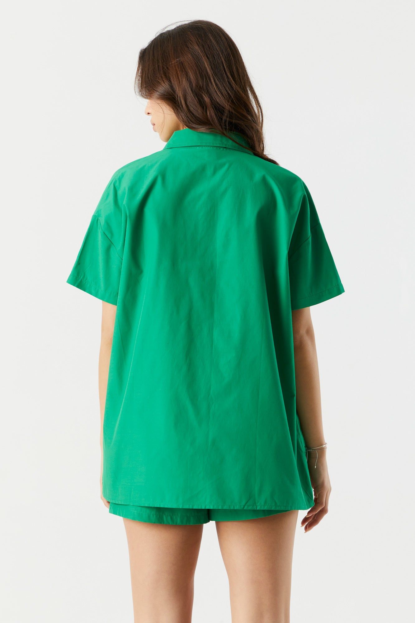 Poplin Oversized Button-Up Top sold by Charlotte Russe product image thumbnail 2