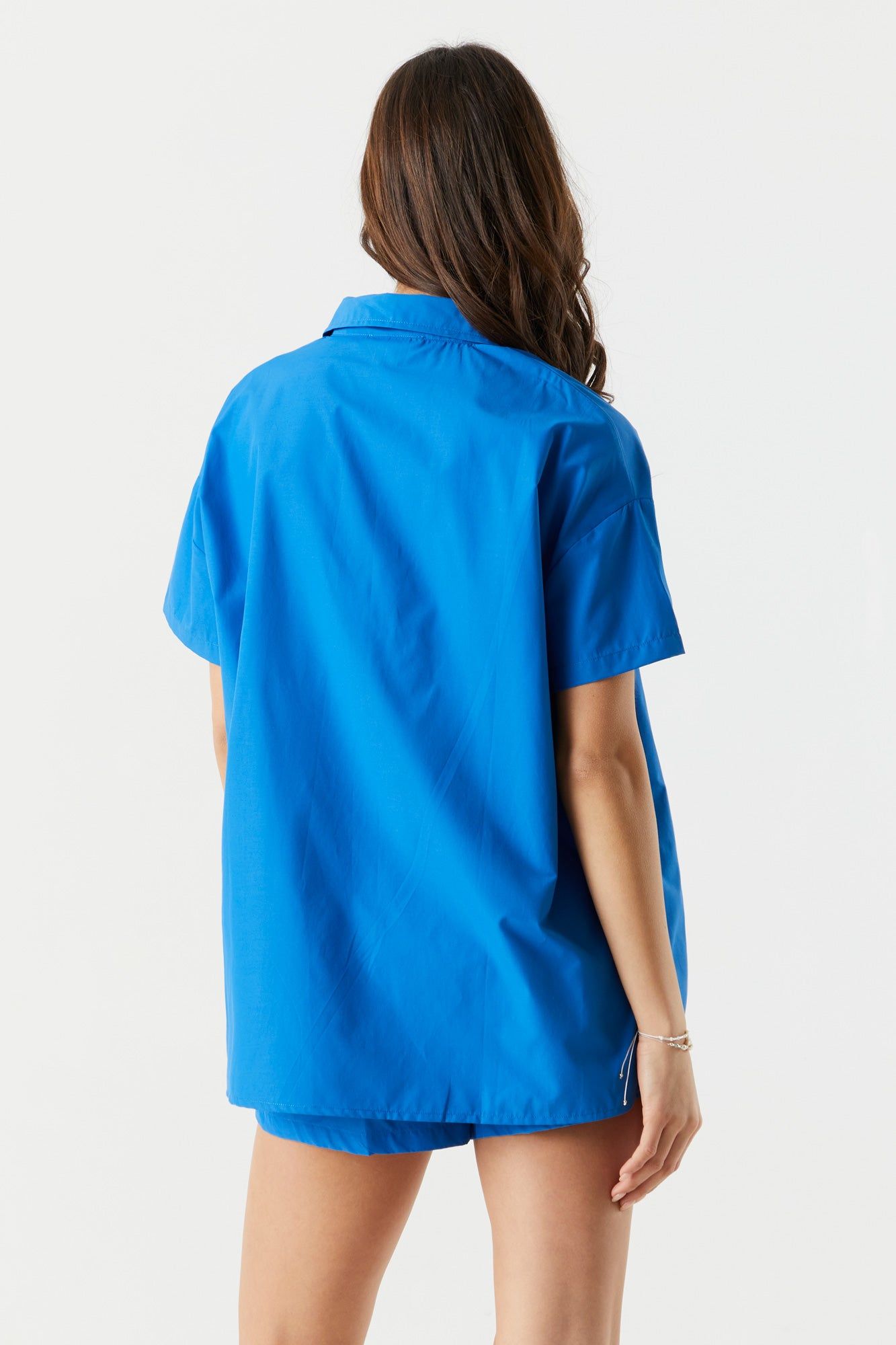 Poplin Oversized Button-Up Top sold by Charlotte Russe product image thumbnail 5