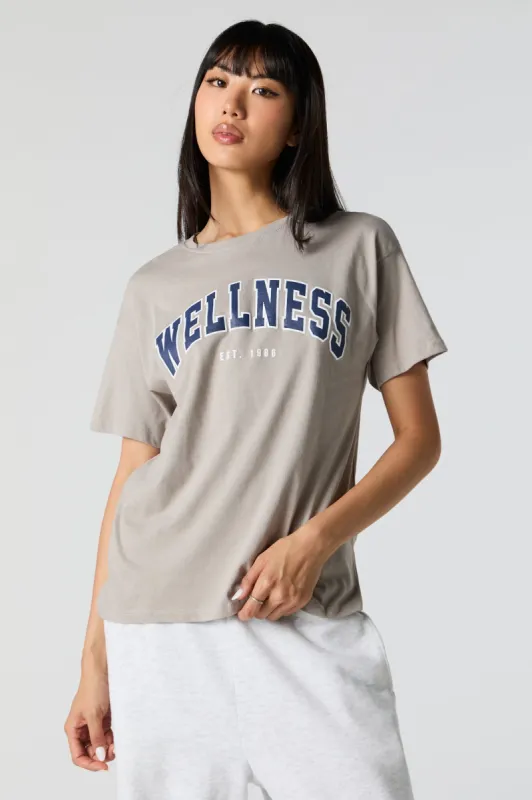 Wellness Graphic Boyfriend T-Shirt sold by Charlotte Russe