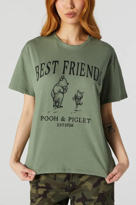 Best Friends Pooh and Piglet Graphic Boyfriend T-Shirt sold by Charlotte Russe