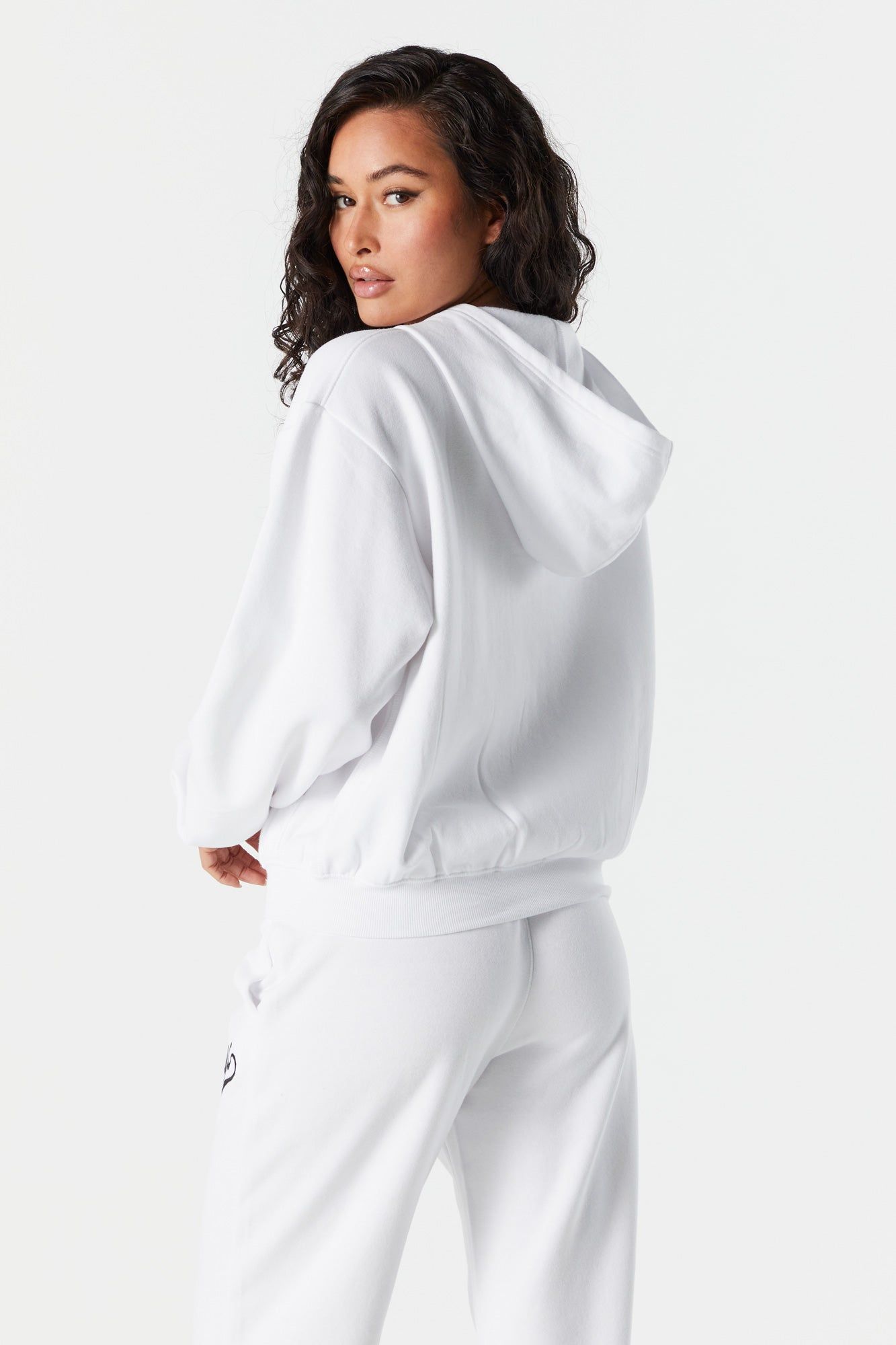 NYC Embroidered Zip Up Varsity Hoodie sold by Charlotte Russe product image thumbnail 2