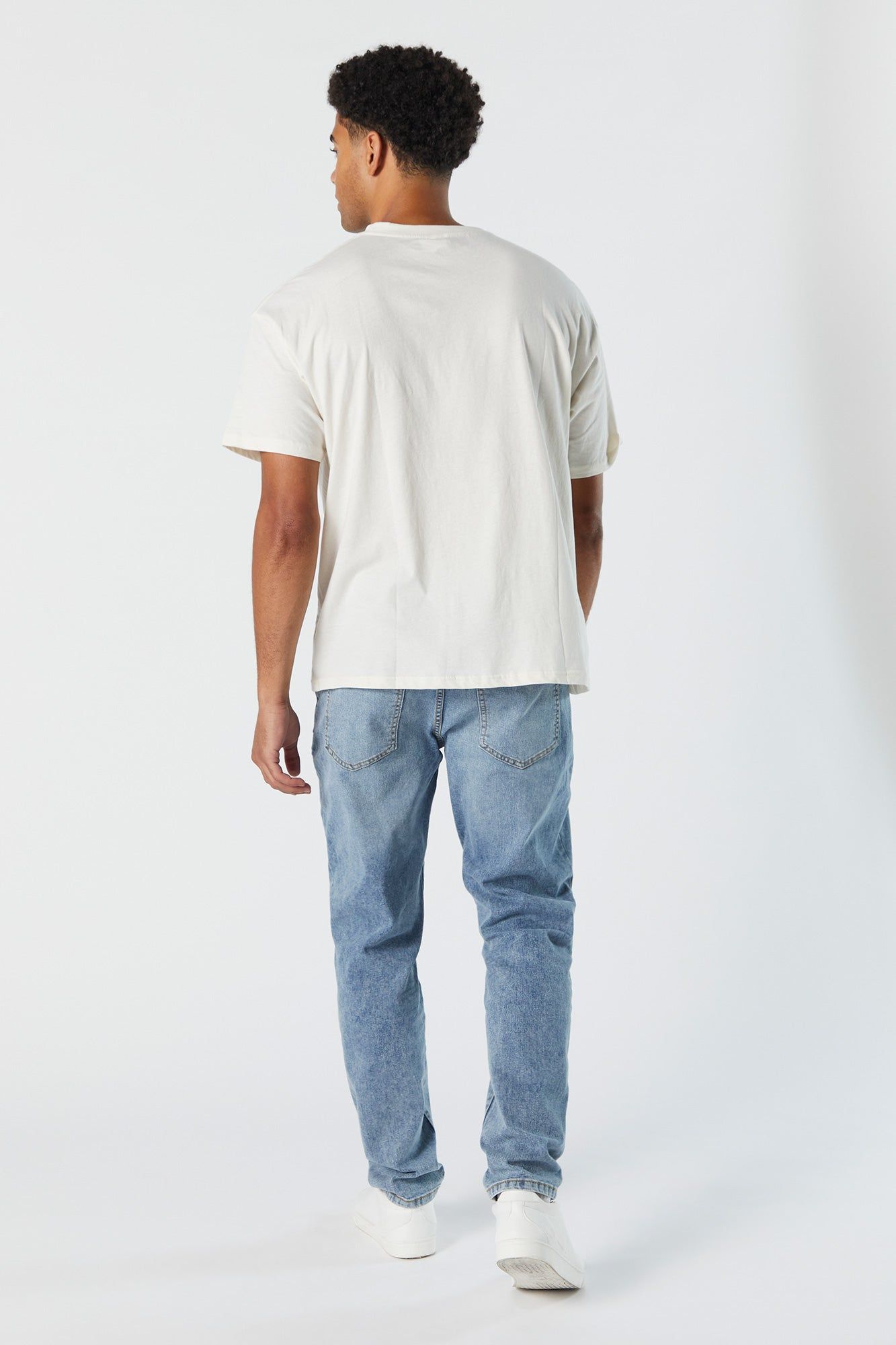 Light Wash Athletic Jean sold by Charlotte Russe product image thumbnail 4