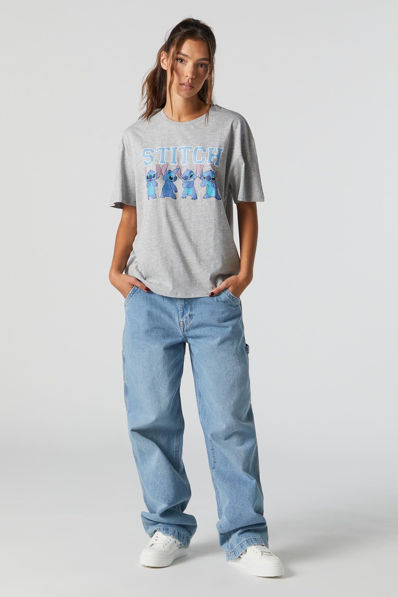 Stitch Graphic Boyfriend T-Shirt sold by Charlotte Russe product image thumbnail 3