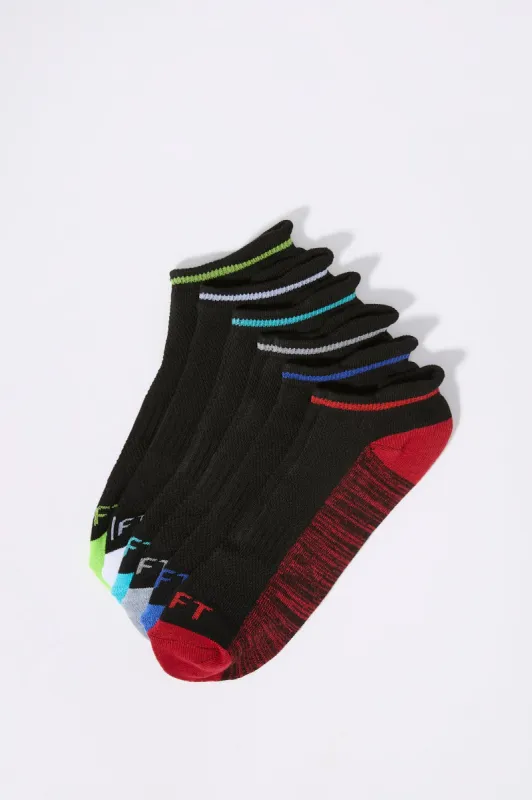 Multicolour Athletic No Show Socks (6 Pack) sold by Charlotte Russe