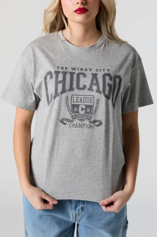 Chicago Graphic Boyfriend T-Shirt sold by Charlotte Russe