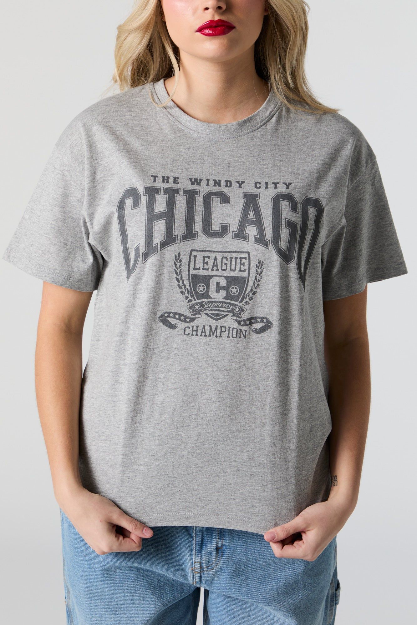 Chicago Graphic Boyfriend T-Shirt sold by Charlotte Russe product image thumbnail 4