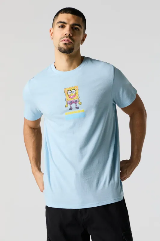 Blue SpongeBob Reimagination Graphic T-Shirt sold by Charlotte Russe
