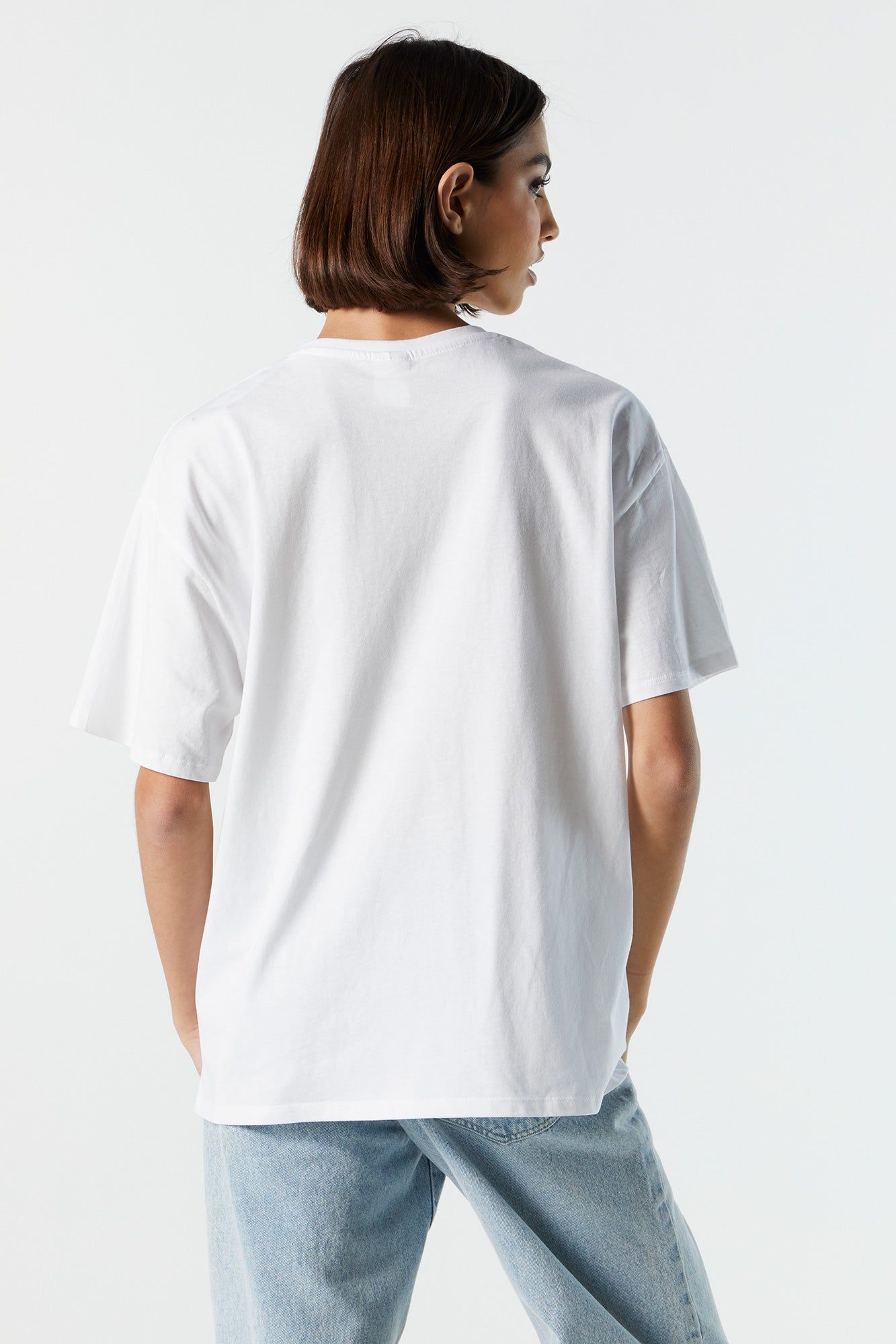 White Claude Monet Graphic Boyfriend T-Shirt sold by Charlotte Russe product image thumbnail 2