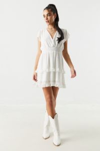Chiffon Dotted Tiered Dress sold by Charlotte Russe