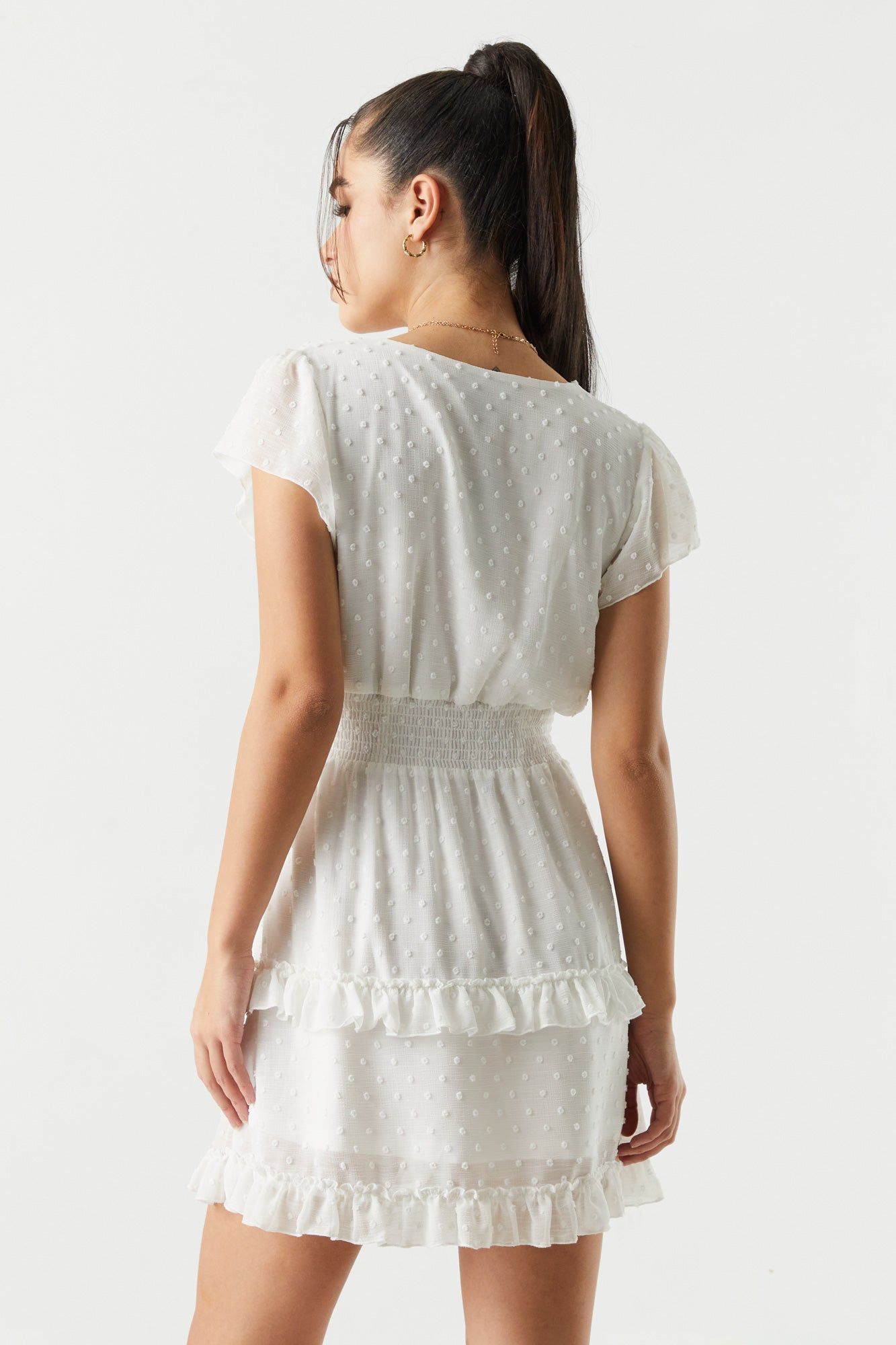 Chiffon Dotted Tiered Dress sold by Charlotte Russe product image thumbnail 5