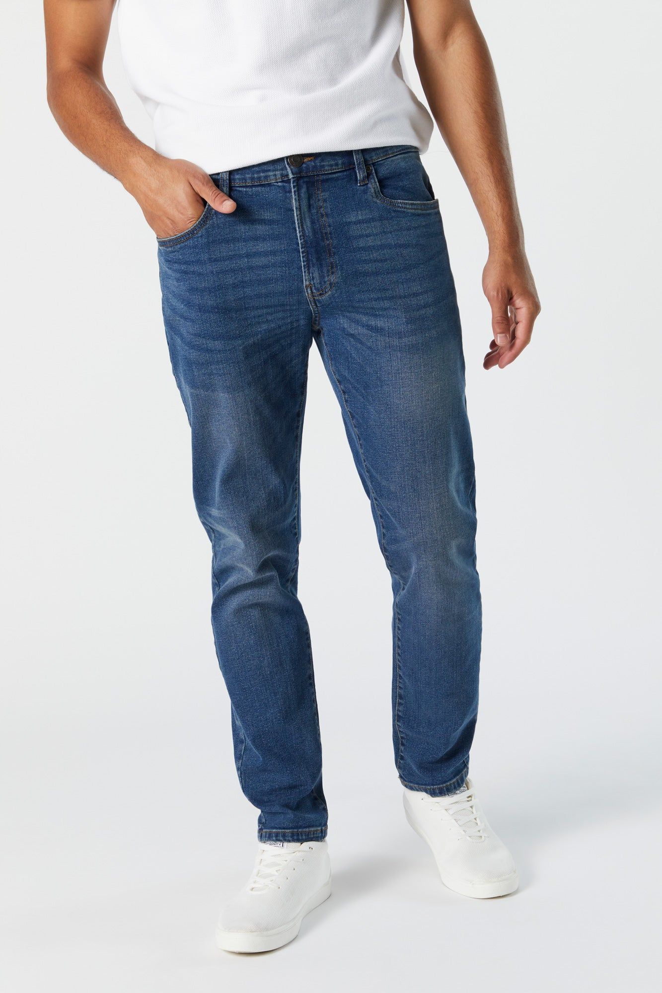 Medium Wash Denim Athletic Jean sold by Charlotte Russe