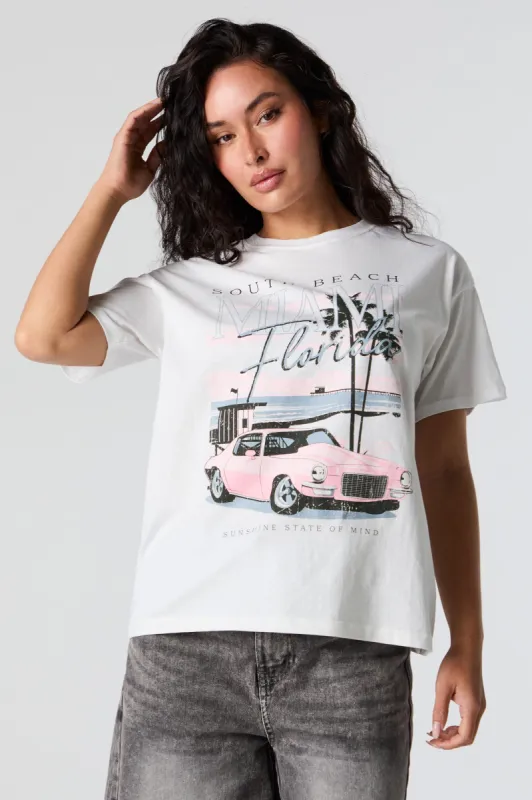 South Beach Graphic Boyfriend T-Shirt sold by Charlotte Russe