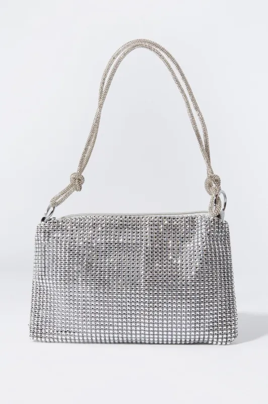 Rhinestone Rope Handle Purse sold by Charlotte Russe